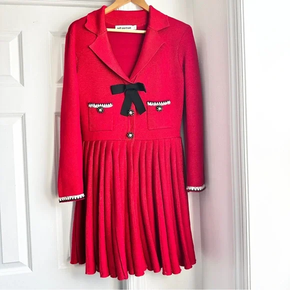 tiered knit mini dress Mable Ruffle Tiered Knit Mini sm main image 1